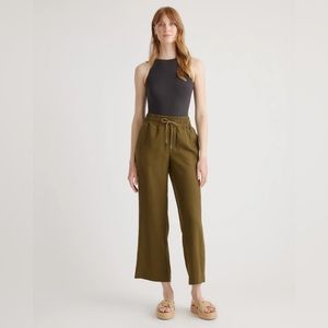 Quince 100% European Linen Wide Leg Pant - Size Small